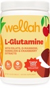 Wellah L- Glutamin Powder Tropical Punch (50 Servings) - 5g L- Glutamin Per Serving, Sweated with Stevia