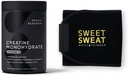 Sport Research Creatine Monohidrát és Sweat Waist Trimmer - fekete és sárga (Nagy)