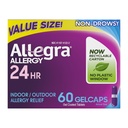 Allegra Felnőtt 24- Óra Allergia Relief Gelcaps, Non-Drowsy Belső- és Kültéri Allergia Medicine, 180 mg Fexofenadine HCI Antihisztamin Pill, 60- Count