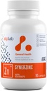 ATP LAB Synerzinc 90 caps - Vegan Zink-Ergänzung für Männer und Frauen - Zink Mineral-Ergänzungen - Gesunde Haut - Zink-Vitamine für Erwachsene