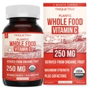Szerves C-vitamin 124; Teljes értékű élelmiszer C-vitamin gyümölcsből és abszorpcióból Javító kofaktorok - Vegán, fokozott biohasznosulás - Immuntámogatás, Antioxidáns, Teljes egészség (90 szerváció)