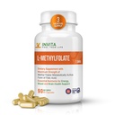 INVITA L- Metilfolát - Professional Strength Active Metil Folate - 5- MTHF Supplement for Energy, Mood & Immune Support - Non GMO, Gluten Free, No Fillers (7.5 Mg)
