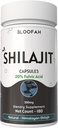Bloofah Shilajit Capsultation 500mg Acid 124; 20% kivonat Fulvic Acid 124; Természetes Shilajit por (Asphaltum)