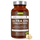Igennus Ultra Pure Omega3 EPA 500 mg, erősen koncentrált IFOS Certified Wild Fish Oil, Advanced rTG Trigliceride Form, Non-GMO, 90 kis Softgels