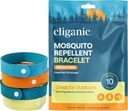 Cliganic Mosquito Repular Microftal Karkötők (10 gróf) - felnőtteknek és gyerekeknek, DEET Szabad karszalagok