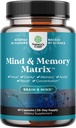 Matrix Nootropic Brain Supplement for Memory and Focus Enhancement - Vitamins for Mental Health & Clarity - Kognitív Komplex a felnőttek minden korosztály elme vitalitásának - 60 kapszula