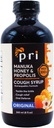 P.R.I Természetes száraz köhögés Szirup Manuka méz, Propolis, Tea Fa olaj és C-vitamin - Torok és Immuntámogatás, Eredeti aroma, 8oz