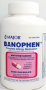 Major Banohpen - Teljes allergia gyógyszeres kezelés - Difenhidramin HCI 25 Mg - Antihisztamin - 1000 kapszula (1 csomag)