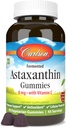 Carlson - Astaxantin gumival, C-vitaminnal, immuntámogatással, antioxidánssal, szívegészséggel, nem-GMO-val, Cherry Flavor, 90 vegetáriánus gumival