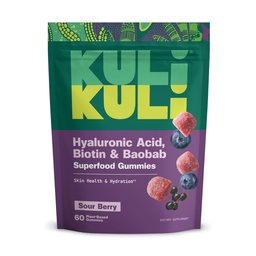 Kuli Kuli Super Gumies - Skin Supplements with Baobab, Elderberry, and Biotin - Support Skin Health - 60 Non-GMO, Gluten- Free Gumies