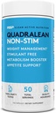 RSP Nutrition QuadraLean - Stimulant Free Weight Management, Metabolizmus booster, Energy & Appetite Support - CLA, L- karnitin, Green Tea Extract, Non- Stim Formula, 50 Serv (Packaging May Vary)