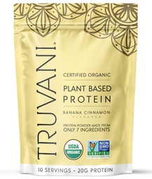 Truvani Vegan Pea Protein Promóció 124; Banán fahéj 124; 20g Szerves Növényalapú Protein 124; 10 Szaporodások 124; Keto 1204; Gluten & Dairy Free Acid 124; Low Carb