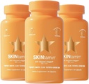 SKINtamin Vegetarische Collagen Pillen | Beste Collagen Ergänzungen für Frauen Haut Firmness und Falten zu unterstützen | Hautergänzung Formuliert, um Blemishes zu reduzieren (30 Zählung von 3)