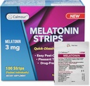100 Oral Schlafstreifen | Schnelle Auflösung 3mg Melatonin Streifen | Funktioniert schneller als Gummis | Relaxation Napping Ergänzungen | Die ultimative Schlafhilfe für bessere Erholung und Augengesundheit