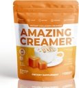 Superfoods Company Amazing Creamer with Collagen - Keto Creamer- Hyaluronic Acid & MCT Oil - Brain Boost & Caudi Craints - Supports Healthy Skin & Hair - Diet- Friendly [30 Servings] [Sózott karamell]