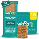 Whoa Dough Ehető Cookie Dough Bar- Certified Non-GMO, Kosher és Gluten Free Bars - Egészséges Snack Foods - Növényalapú Snack Készült valódi összetevők - Zabkása Cookie Dough - 10 Pack