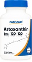 Nutricost Astaxanthin 6mg, Non-GMO és Gluten Free, 120 Softgels (4 hónapos ellátás)