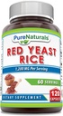 Pure Naturals Red Yeast Rice 1200 Mg per Serving, 120 Capsicum Supplementary