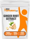 BulkSupplements.com Ginger Root kivonat por - gyömbér kiegészítés, Ginger Root Powder - Herbal kiegészítés, Gluten Free, 500mg per Serving, 100g (3.5 oz) (1-es csomag)