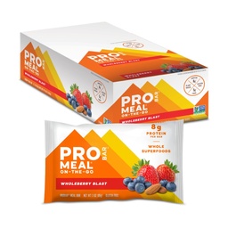 PROBAR - MEAL Bar, Foleberry Blast, Non-GMO, Gluten- Free, Healthy, Plant- Based, Fole- Food Ingredients, Natural Energy (12 Count)