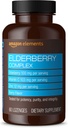 Elements Elderberry Complex, Immune System Support, 60 Berry Flavoled Lozenges, Elderberry 100mg, C-vitamin 103mg, Cink 12 mg / Serving (Csomagolás változhat)