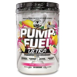 PMD Sports Pump Fuel Ultra Insanity - Premium Pre Workout Powder & Muscle Pump, nagyobb fókusz, Endurance & Recovery, Premium Creatine, Arginine & Beta Alanine - Pink Lemonade (30 szerváció)