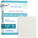 Ezüst Kalcium Alginate Sebbútor - Simputy - 4 "x 5" Egyéni Vastag párna - Ezüst Öltöny Sebápolásra - Non- Stick Sterile Kalcium Alginate Alginate Pad - Safe n 'Simple Wound Care termékek
