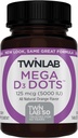 Twinlab Mega D3 Dots - D-vitamin kiegészítés az immunrendszeri és csontpótláshoz - 100 Narancssárga tabletta, 125 µg (5000 NE) (2-es csomag)