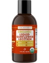 Kate Naturals Sunflower Lecithin Liquid for Cooking and Baking. Folyékony lecitin gumihoz, Smoothies & Szoptatás Kiegészítés (4oz, Organic, Vegan, Gluten- Free)