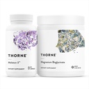 THORNE - Alvástámogatás Duo - Magnézium Bisglicinate Powder + Melaton3 a nyugalmi alváshoz - 60 szolgáltatás