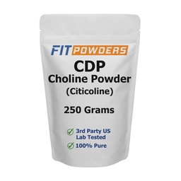 Citicoline Powder, CDP Kolin Powder Pure with Scoop, Non-GMO, Cognitive Supplement for Memory and Learning (250 Nagyi)