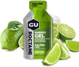 Gu Energy Roctane Ultra Endurance Energy Gel, On-The- Sports Nutrition for Running, Biking, Tiking vagy Síelés, Sózott Lime, 24- Count