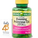 Spring Valley Evening Primrose Oil 's Health Dietary Supplement Softgels, 1000 mg, 75 Count, Softgels, Evening Primrose Oil Capsules 1000mg Bundle LualL 45 Diabetes Decoded