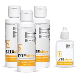 LyteLine LyteShow Sugar- Free Electrolyte Supplement, 3 Pack, 120 Servings - Keto Friendly, Cink és Magnézium Rapid Rehidratáció, Edzés, Izom Recovery and Energy - Vegan