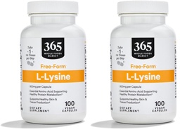 365 By Whole Foods Market, L Lysine 500 Mg növényi kapszulák, 100 gróf (csomag 2)