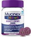 Mucinex Gyermekek Mighty Chews Nighttime Kids Cough Medicine, Easy to Dose Cough Suppressant with Dextrometorphan, Kids Travel Medicine for Cough, Mixed Berry Flavor, 16 Gyógyszeres rágótabletta