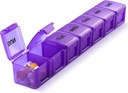 Pill Organizer XL extra nagy heti és napi pill esetek pirula / vitamin / halolaj / kiegészítők (lila)