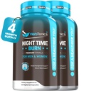 Herbtonics Night Time Burn & Sleep Complex Supports Overnight Metabolizmus, Stress Relief & Deep Sleep. Magában foglalja a Melatonin, Valerian és Green Tea - Vegán ágynemű súlykezelés (120 kapszula)