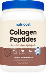 Nutricost Collagen Peptides Powder 1LB (454 G) (csokoládé) - Grass Fed Bovine Collagen hidrolizátum