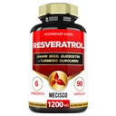 Trans Resveratrol kiegészítés, Szőlőmag, Milk Thistle, és több - Resveratrol - 6 gyógynövény támogatás az immunrendszer, szív egészség, testápolás - 90 kapszula