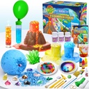 UNGLINGA 50 + Science Lab Experiments Kit for Kids, STEM Tevékenységek Oktatási Tudós Játékok Ajándékok Fiúk Lányok Kémiai Set, Gemstone, Vulkán Erupció