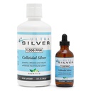 Ultra Silver ® Colloidal Silver - 1244; 1000 PPM, 32 Oz (946ml) - 124; Mineral Supplement - 124; True Colloidal Silver - 4 oz Dropper palack (Üres)