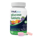 TRUEplus ® Glükóz tabletta, válogatott aroma (Szőlő, málna, narancs) - 50ct palack (1)
