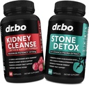 Vese Cleanse & Stone Detox Support Supplement - Természetes Áfonya, Boróka Berries, Buchu, Uva Ursi kivonat, Stone Breaker Chanca Piedra - Támogatás Vesék epehólyag, hólyag és vizelet Tract Egészség