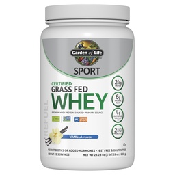 Kert az élet savófehérje por vanília, Premium Grass Fed Whey fehérje izolátum plusz probiotikumok az immunrendszer egészsége, 24 g fehérje, nem GMO, glutén mentes, hideg feldolgozott - 20 szerváció