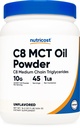 Nutricost C8 MCT Oil Powder 1LB (16.2oz) - 95% C8 MCT Olajpor