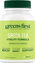 Greens First Green Tea Vitality Formula - Verbessert mit Moringa - Antioxidant-Rich für saubere Energie - Vegan & Glutenfrei - Leistungsstarke Mischung für Energie & Gesamt Wellness (60 Kapseln)