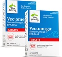 Terry Natürlich Vectomega - Ergänzung mit EPA & DHA - Omega-3 Tabletten für Gehirn & Herz-Gesundheit Unterstützung - Nahrungsergänzung mit essentiellen Fettsäuren & Peptide - 60 Tabletten (Pack von 2)