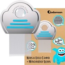 Adamson Lice Comb - Stainless Steel Tetű gyerekeknek - Hatékony Nit Comb - Tetűcomb vékony haj - Tartós és könnyen tisztítható - Peine para Piojos y Liendres para Niñas