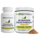 BiOptimizers Magnézium Breakthrough 4.0, (60 kapszula) & Gumoom Breakthrough Powder (Sózott karamell, 15 szerva) - Természetes alvás és agy Superfood & Supplement Bundle